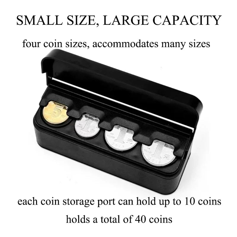 Coin Holder for Car Change Organizer Universal Storage Coin Money Dispenser Cash Box Trucks Accessories Drop Ship