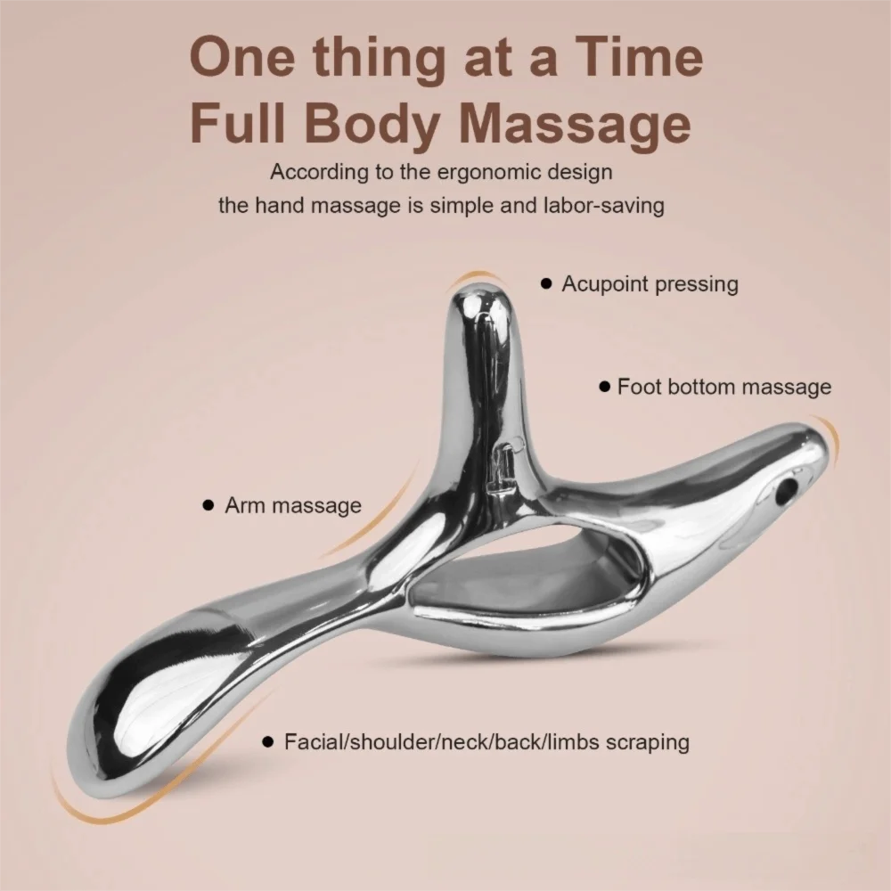 Triangle Trigger Point Massage Tool Metal Full Body Pain Relief Muscle Scraper Tool Deep Tissue Massage Acupressure Tool