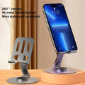 360 degree rotating metal desktop phone stand, suitable for iPhone, iPad portable adjustable folding tablet stand