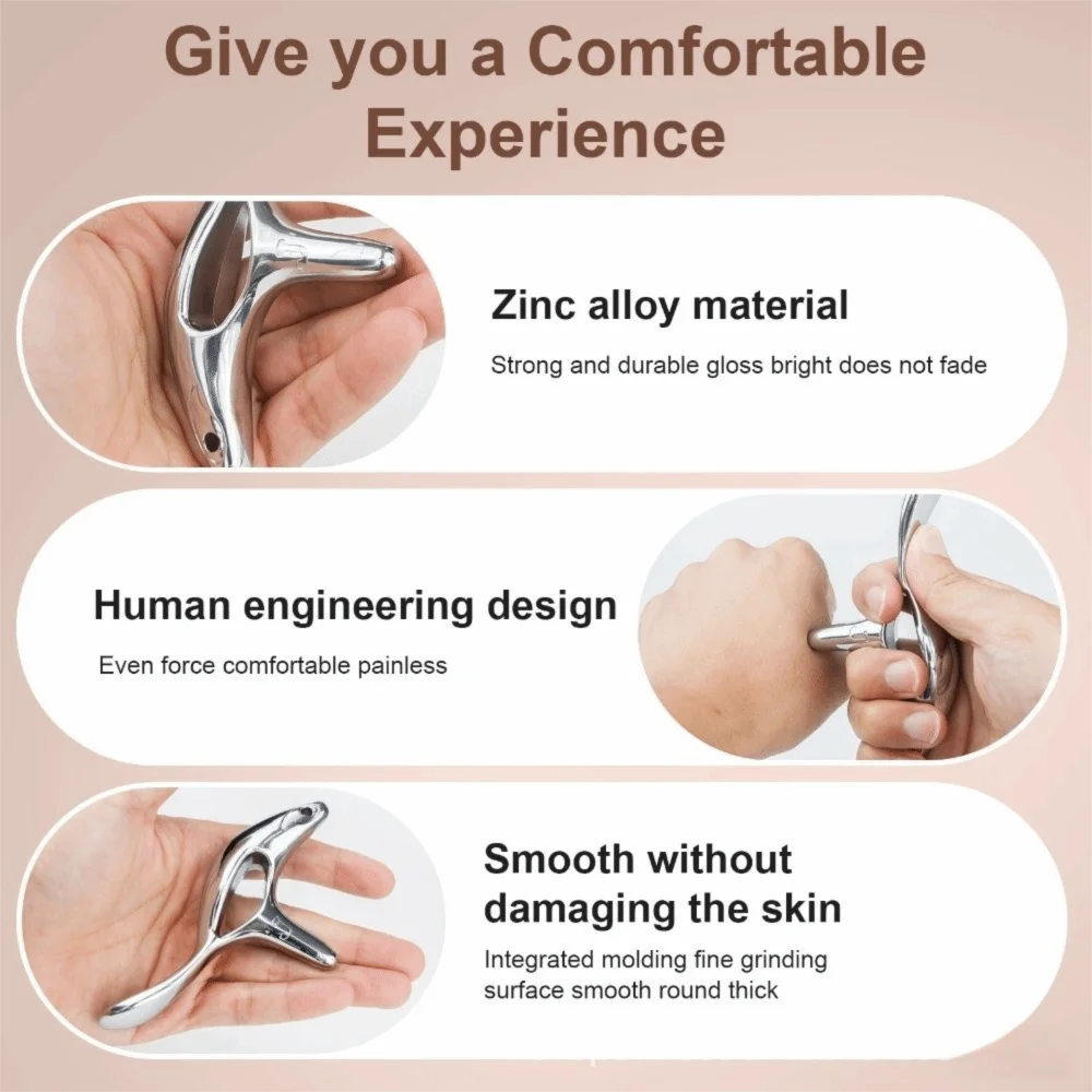 Triangle Trigger Point Massage Tool Metal Full Body Pain Relief Muscle Scraper Tool Deep Tissue Massage Acupressure Tool