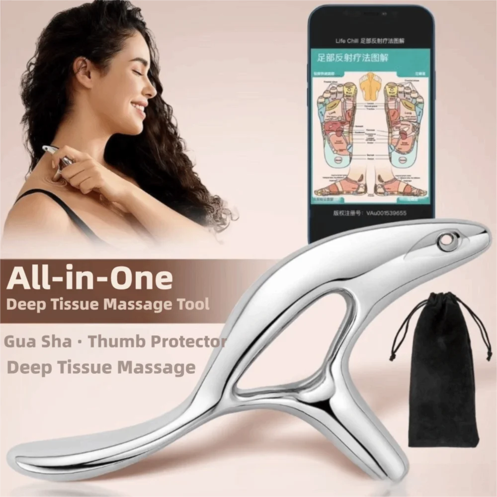 Triangle Trigger Point Massage Tool Metal Full Body Pain Relief Muscle Scraper Tool Deep Tissue Massage Acupressure Tool