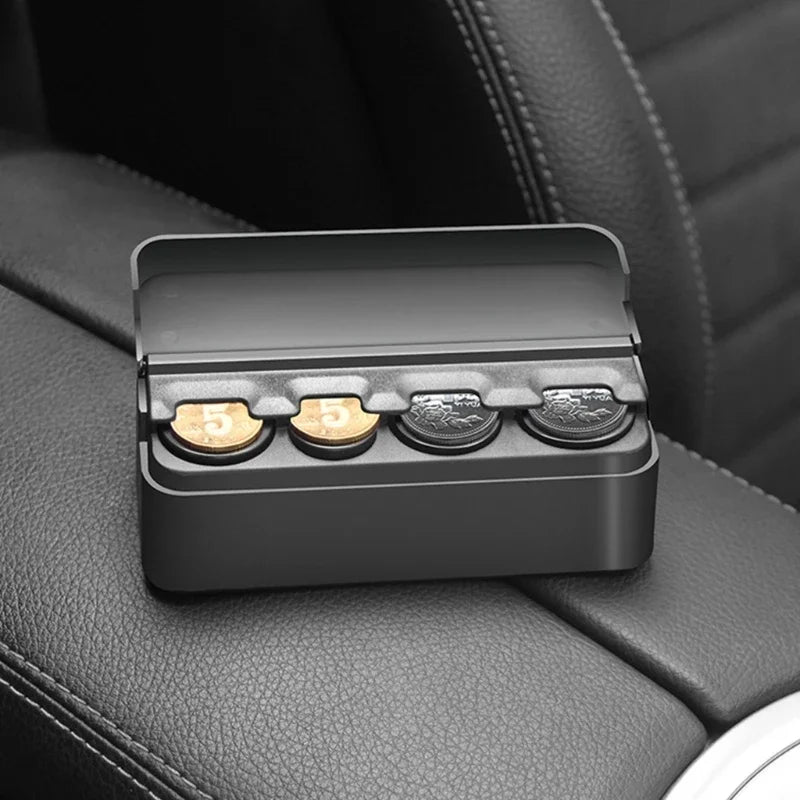 Coin Holder for Car Change Organizer Universal Storage Coin Money Dispenser Cash Box Trucks Accessories Drop Ship