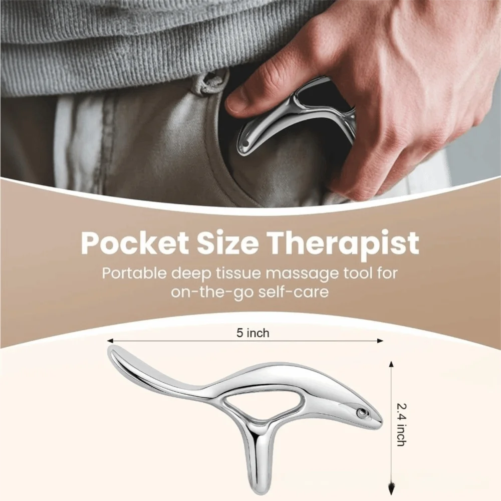 Triangle Trigger Point Massage Tool Metal Full Body Pain Relief Muscle Scraper Tool Deep Tissue Massage Acupressure Tool