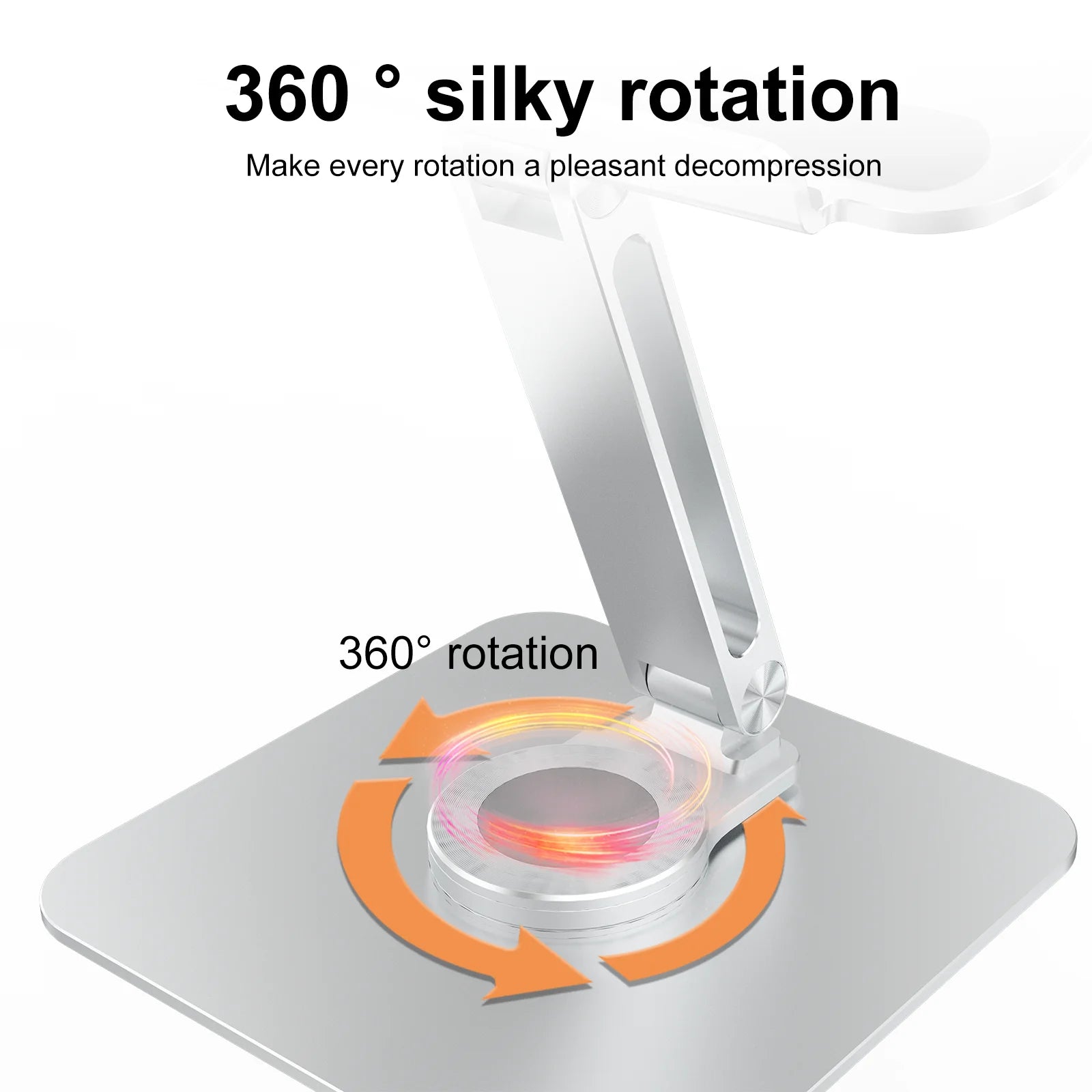 Portable Laptop Stand Aluminum Alloy 360 Rotation 3kg Load Capacity Foldable Adjustable Desktop Holder for Portable Monitor