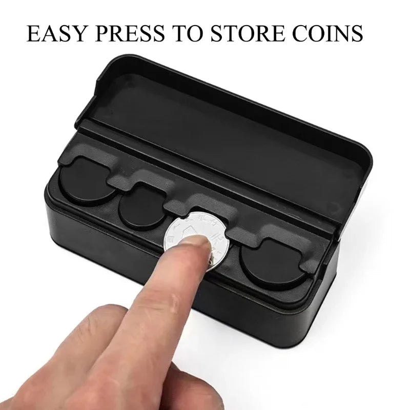 Coin Holder for Car Change Organizer Universal Storage Coin Money Dispenser Cash Box Trucks Accessories Drop Ship