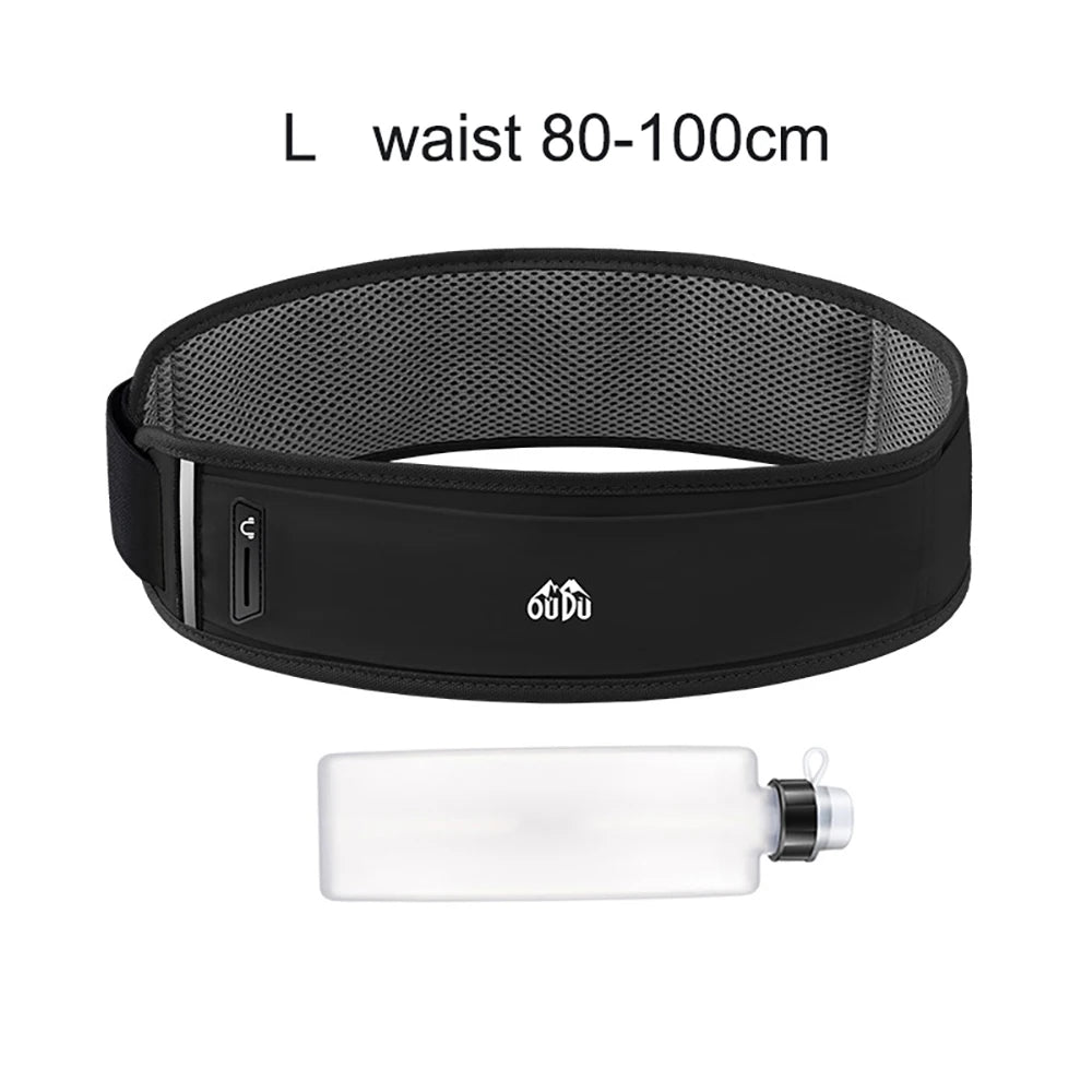 Running Belt Waist Bag with Water Bottle Women Sports Fanny Pack Men Phone Pouch Jogging Gym Bags Hydration Run Accessories