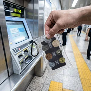 JapaneseCoinHolderwithCoinSorterandPVCPack-LargeCapacityChangeHolderforJapaneseYenCoins-ChangeOrganizerforCoins-DurableYenOrgani