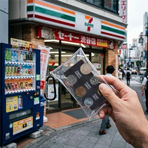 JapaneseCoinHolderwithCoinSorterandPVCPack-LargeCapacityChangeHolderforJapaneseYenCoins-ChangeOrganizerforCoins-DurableYenOrgani